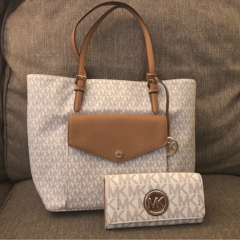 👜 Michael Kors NS Jet Set with matching Fulton Wallet - Picture 2 of 14
